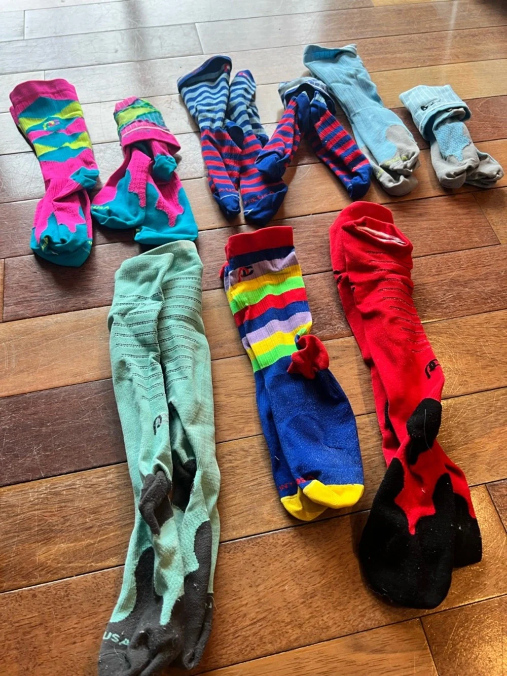 Colorful Assorted Pro Compression Socks - Multi-Color Bundle - Picture 2 of 3